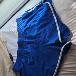 Blue workout shorts
